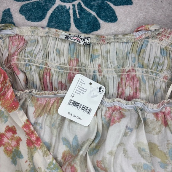 NWT Intimately Free People Floral Smocked Bodysuit - Picture 5 of 5
